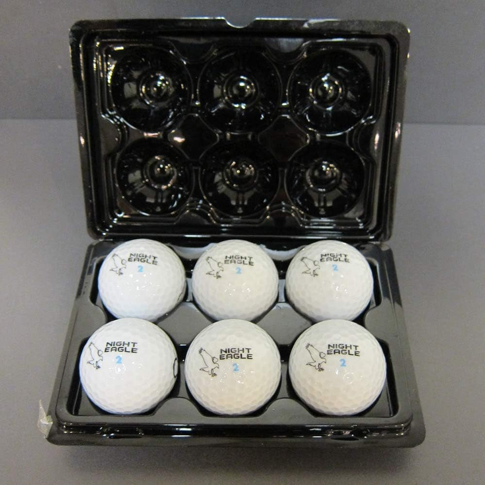 LED Illuminated Golf Balls (6-Pack) - Professional Quality Glowing Golf Balls with Internal LED Technology (Multi-Color)