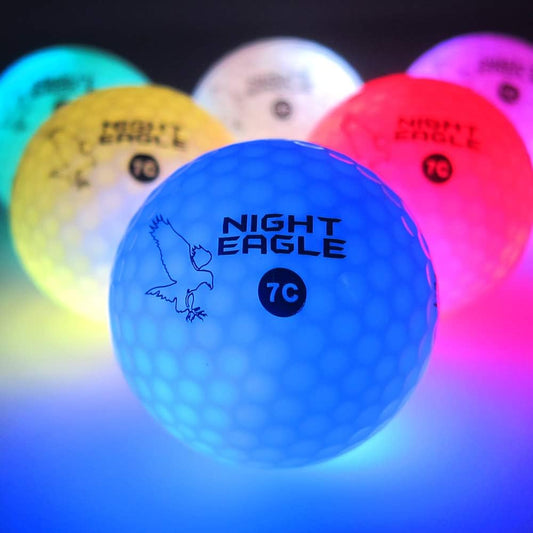 LED Illuminated Golf Balls (6-Pack) - Professional Quality Glowing Golf Balls with Internal LED Technology (Multi-Color)