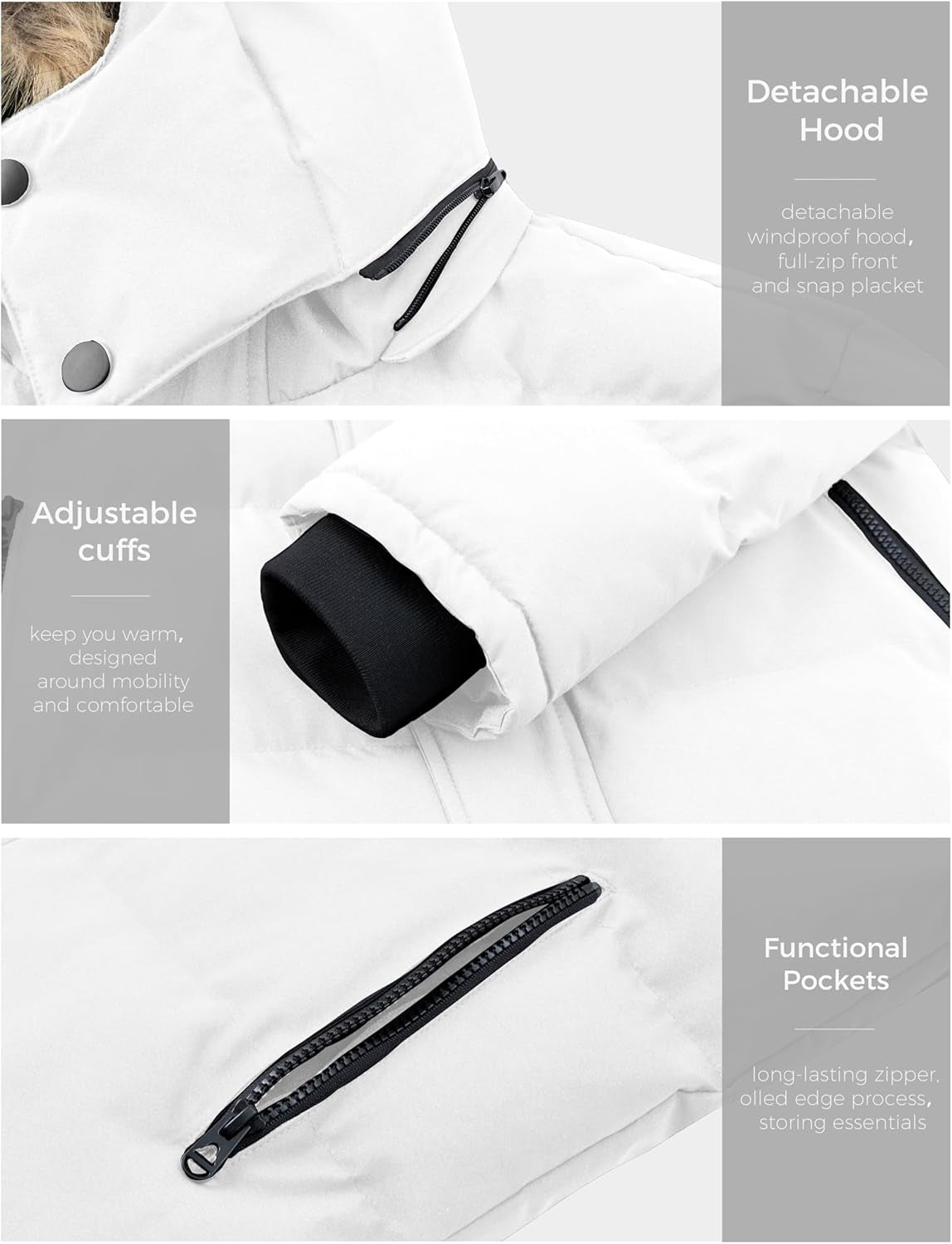 Men's Waterproof Hooded Puffer Jacket - Insulated Winter Coat for Warmth