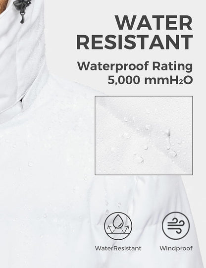 Men's Waterproof Hooded Puffer Jacket - Insulated Winter Coat for Warmth