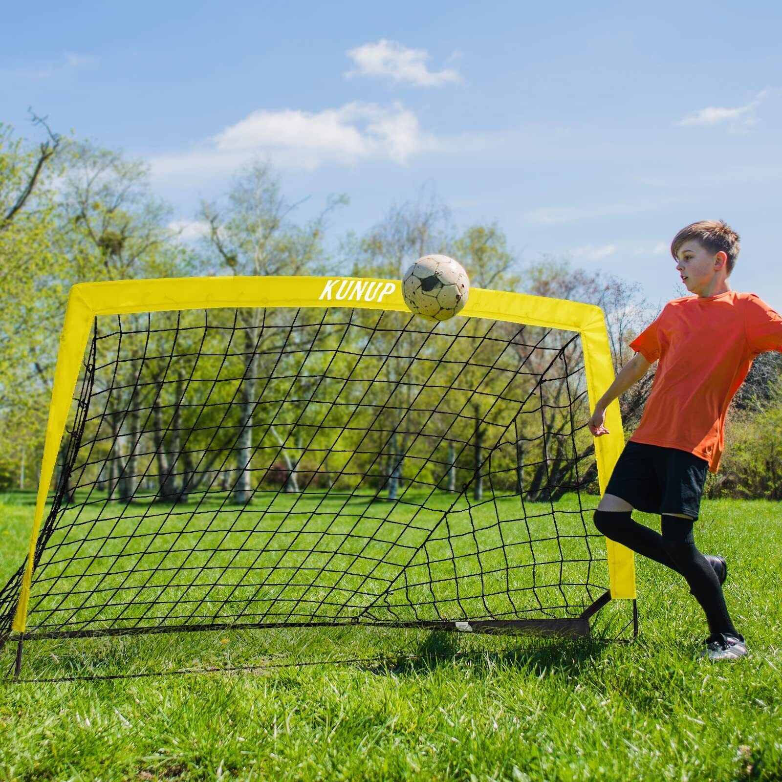 Kunup Kid Soccer Goal for Backyard 6X4Ft Large Portable Soccer Net for Backya...