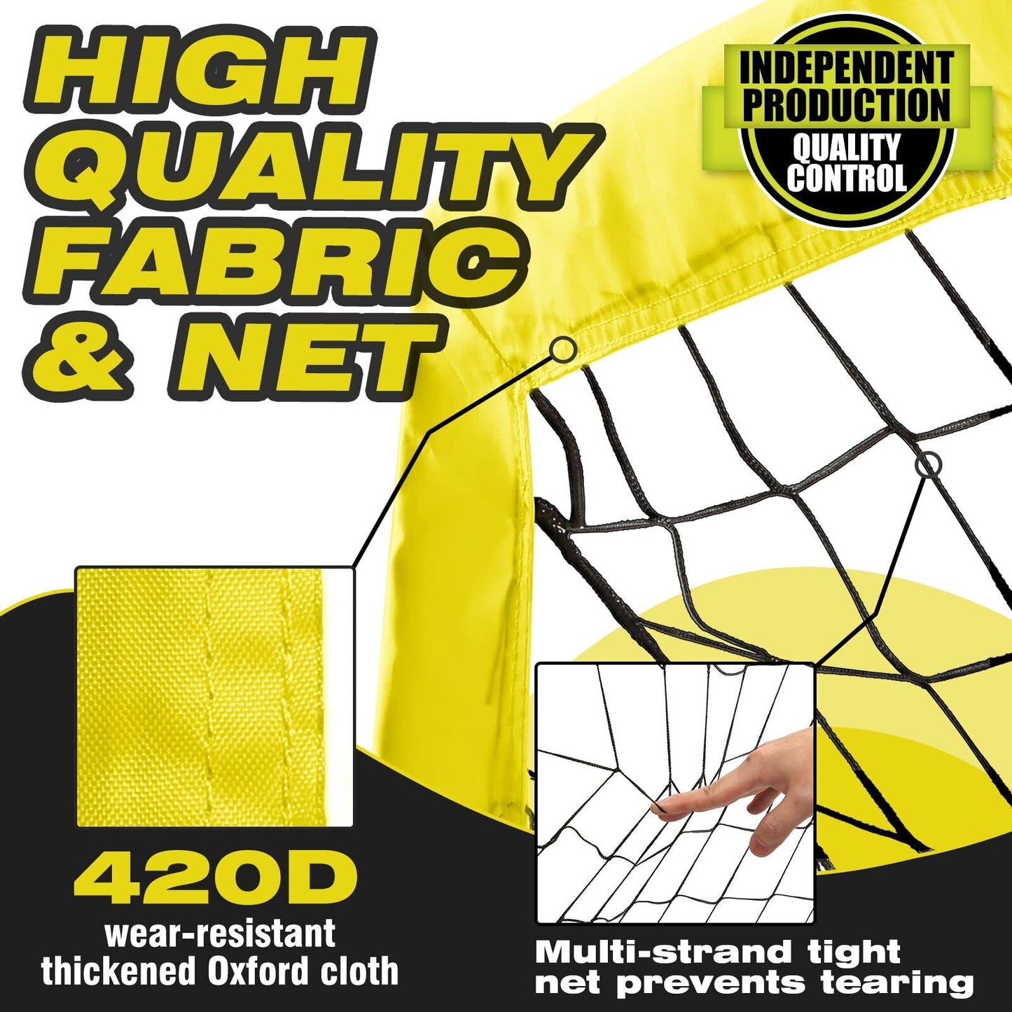 Kunup Kid Soccer Goal for Backyard 6X4Ft Large Portable Soccer Net for Backya...