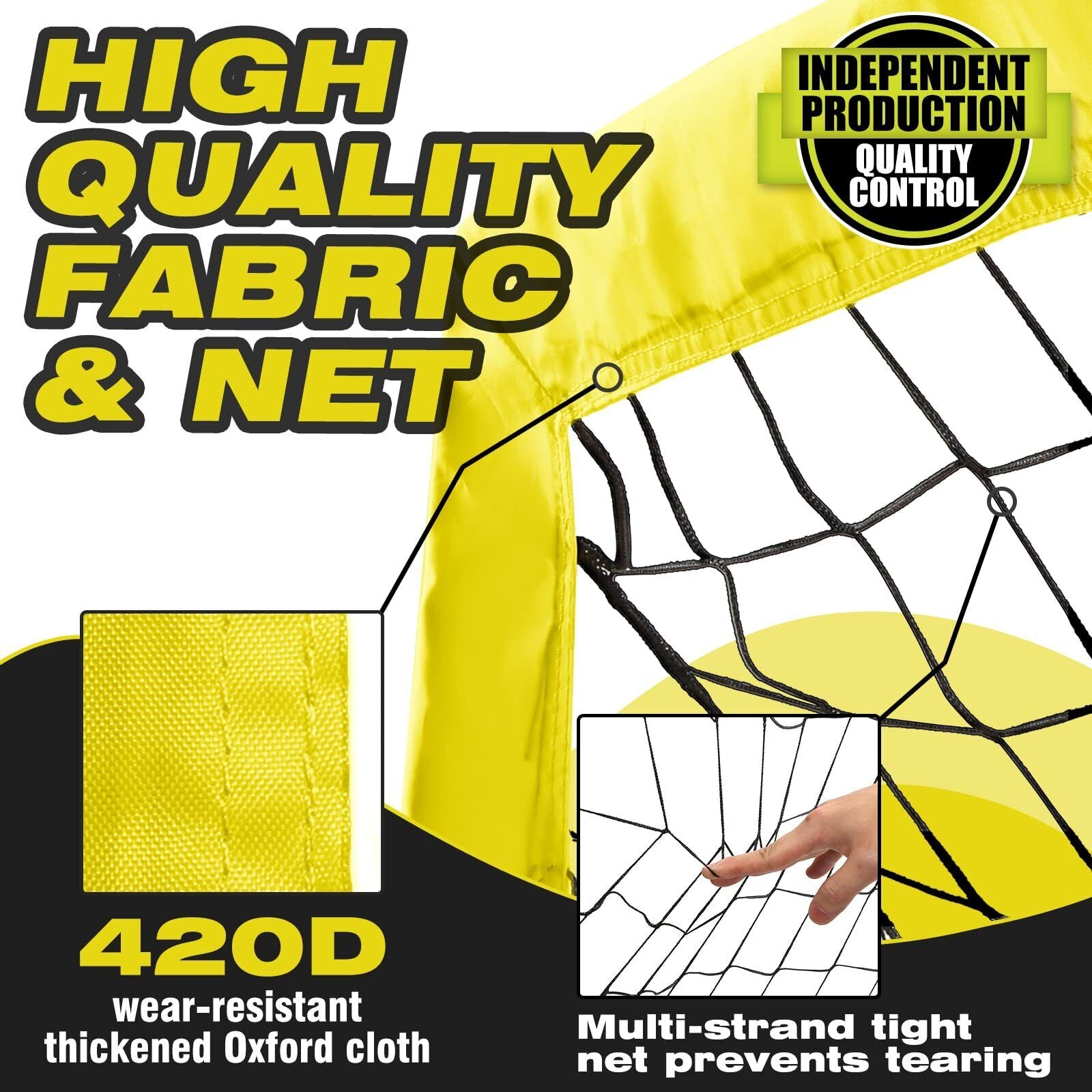 Kunup Kid Soccer Goal for Backyard 6X4Ft Large Portable Soccer Net for Backya...